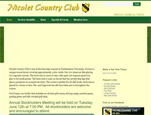 Tablet Screenshot of nicoletcountryclub.com
